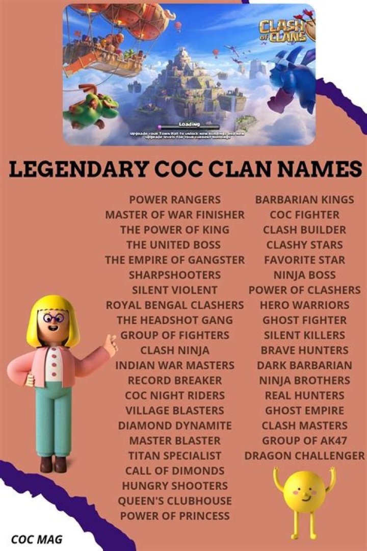 10 Cute Clash Of Clans Clan Name Ideas 2024