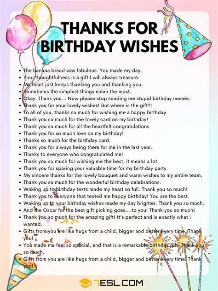 100+ thoughtful thanks for birthday wish messages and quotes