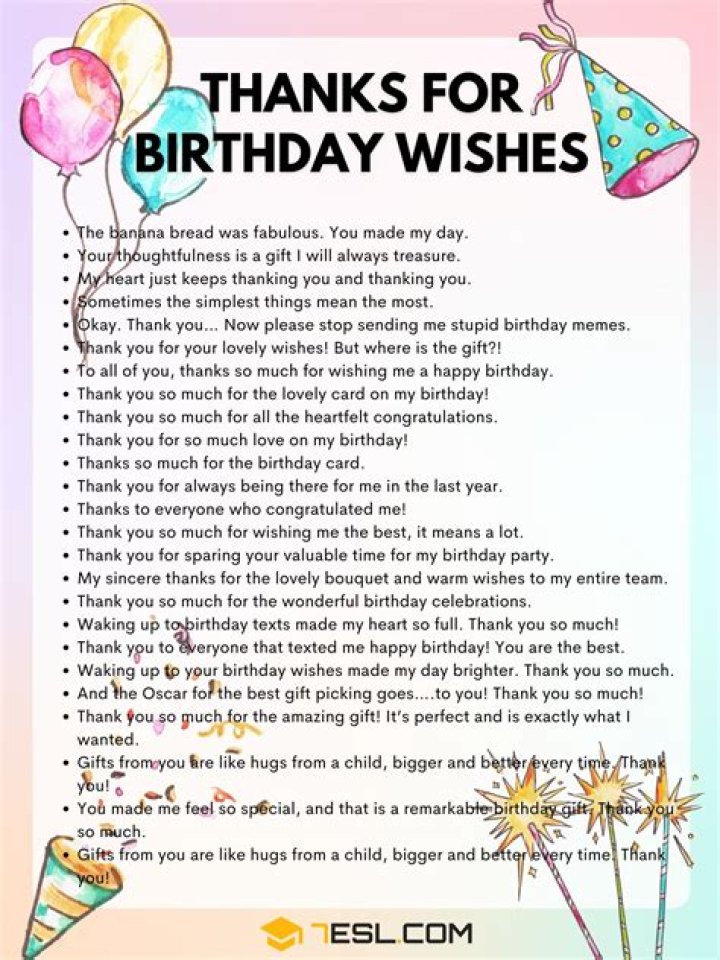 100+ thoughtful thanks for birthday wishes messages and quotes