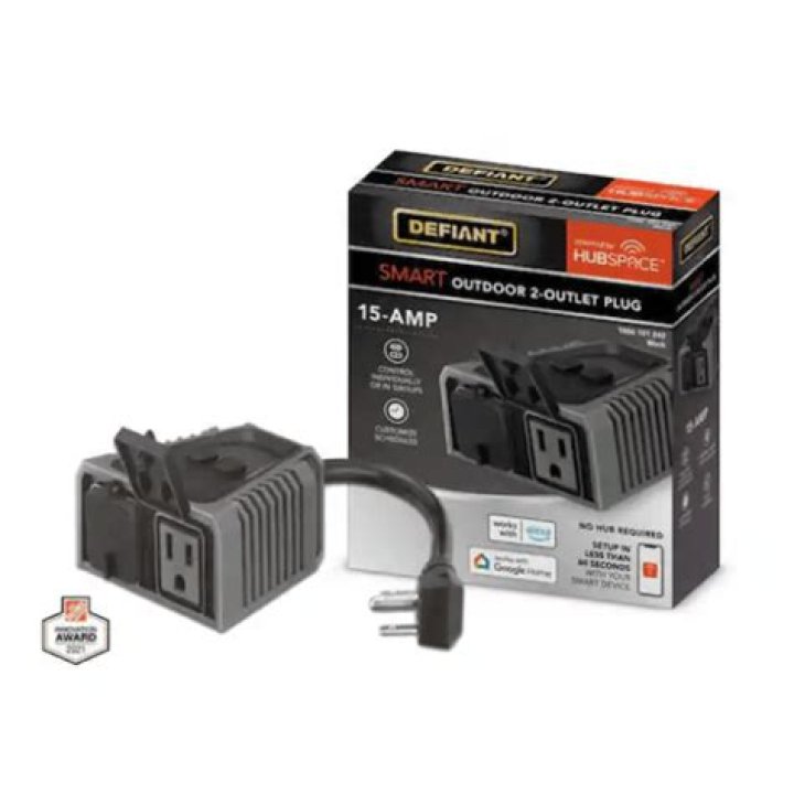 15 Amp 120 Volt Smart Wi Fi Bluetooth Outdoor Plug With 2 Outlets
