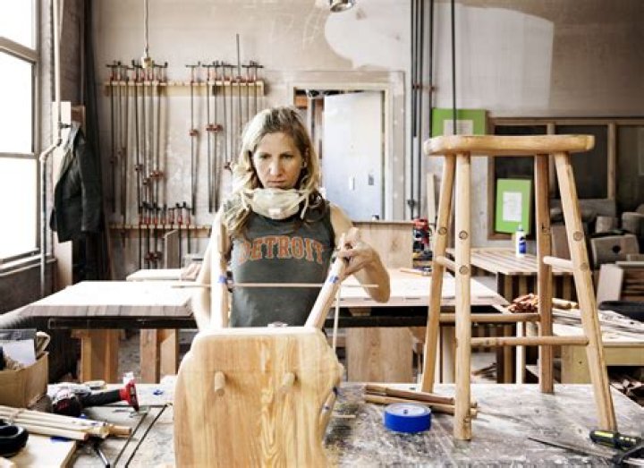A woman who makes furniture from old tires
