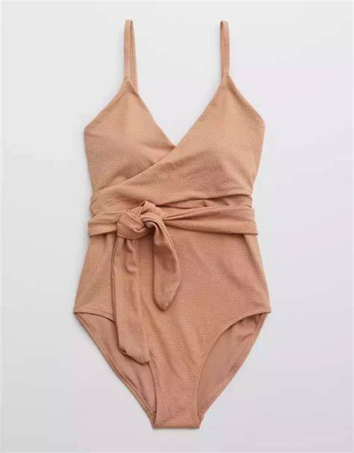 Aerie Wrap One Piece Swimsuit, sustainable swimwear