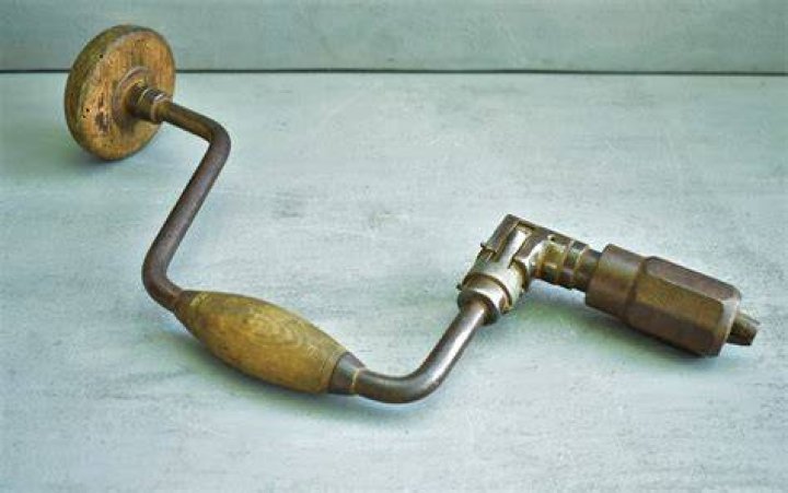 antique tool drill old