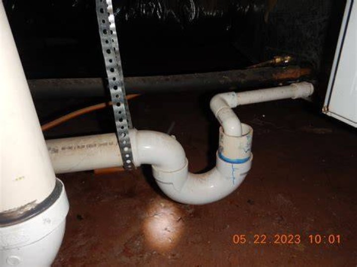 bad trap connection to vertical drain