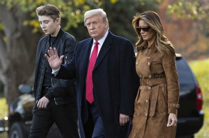 Barron Trump shows off his 6foot7 height in NYC