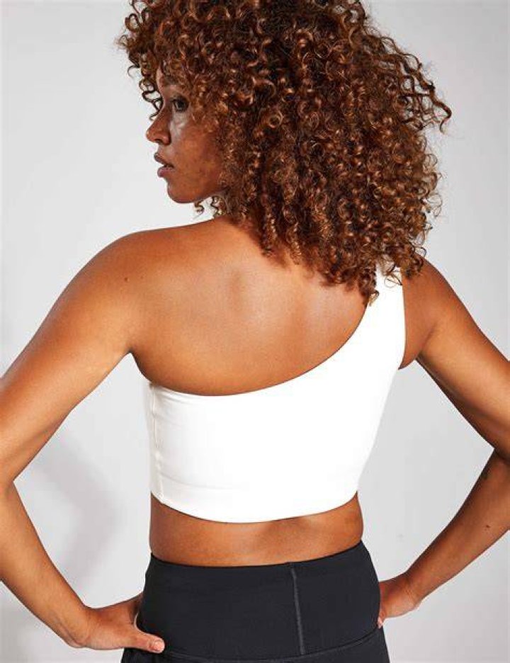 Bianca one-shoulder low-impact sports bra