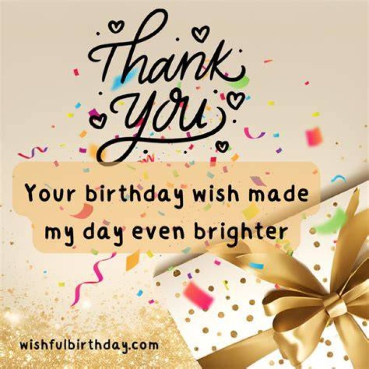 Birthday wishes thanks