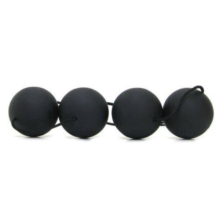 Black anal sex toy balls