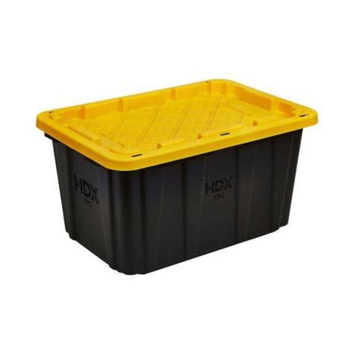 Black Yellow Hdx Storage Bins