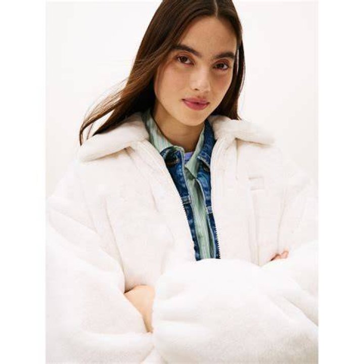 Boucl&eacute; Faux-Fur Jacket
