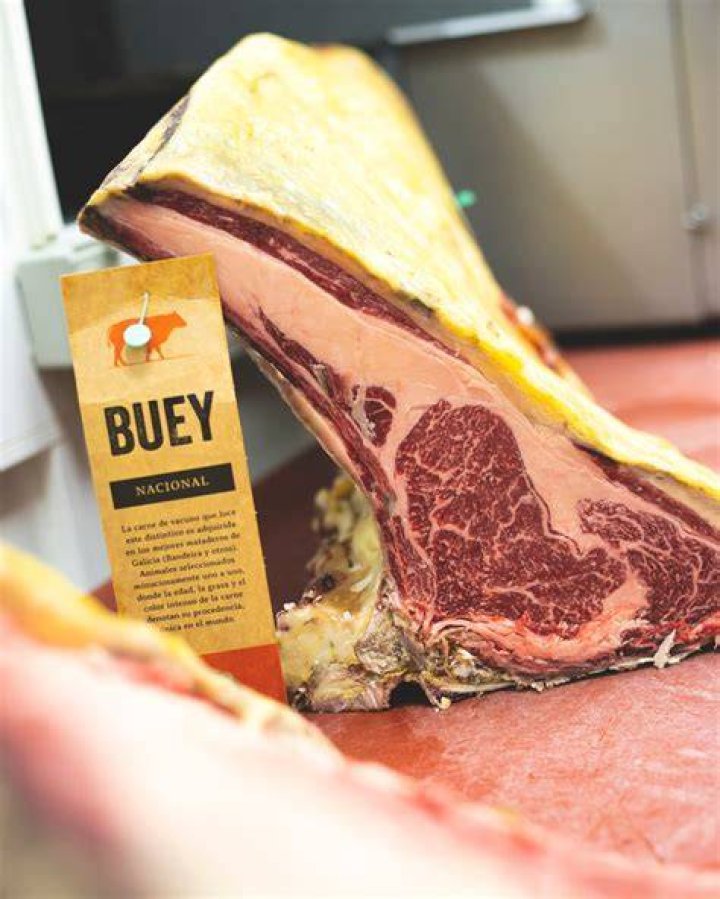 Steak and fork carnes con más proteínas buey