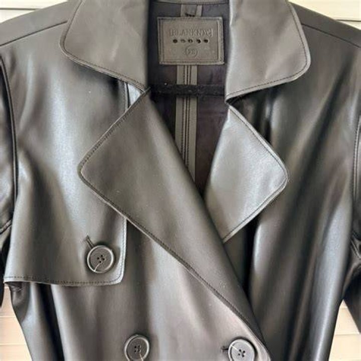 Charlotte Double-Breasted Leather Trench Coat