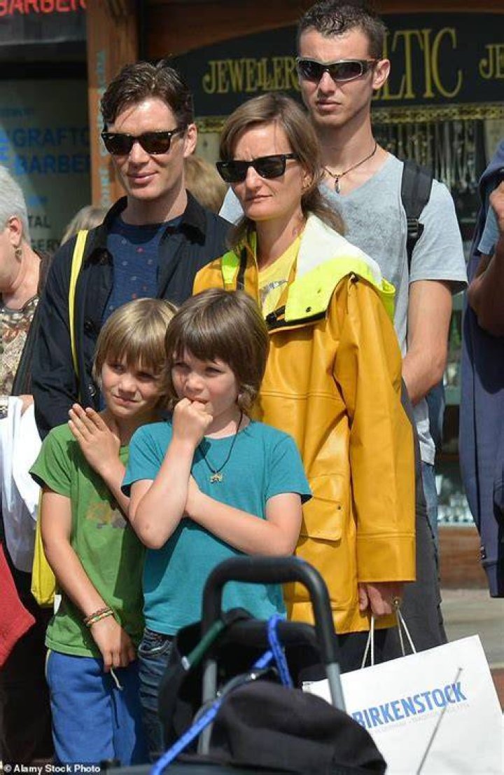 Cillian Murphy with his family
