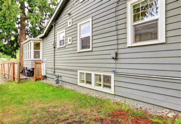 Clapboard House Siding in New Gray, Background Design Element