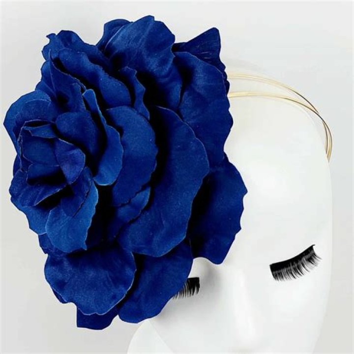 Clothing, Blue, Headpiece, Beauty, Fashion, Headgear, Hair accessory, Fashion accessory, Dress, Electric blue, 