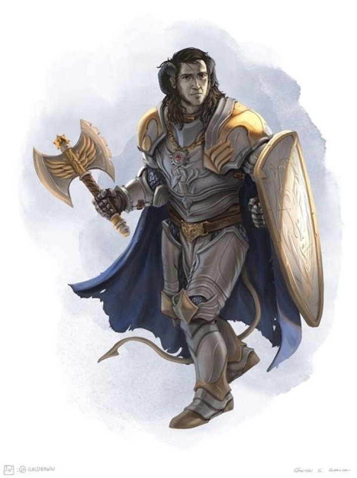 Commission Teifling Paladin Tiefling paladin, Character portraits