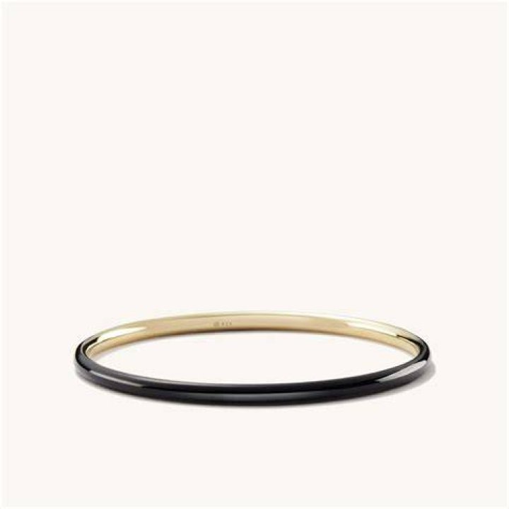 Contrast Black Enamel Bangle