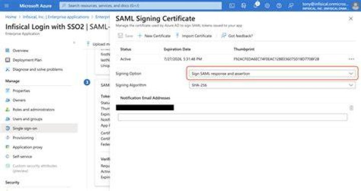 Creating and updating the SP signing certificate for SAML authentication - Documentation for Remedy Single Sign-On 19.08