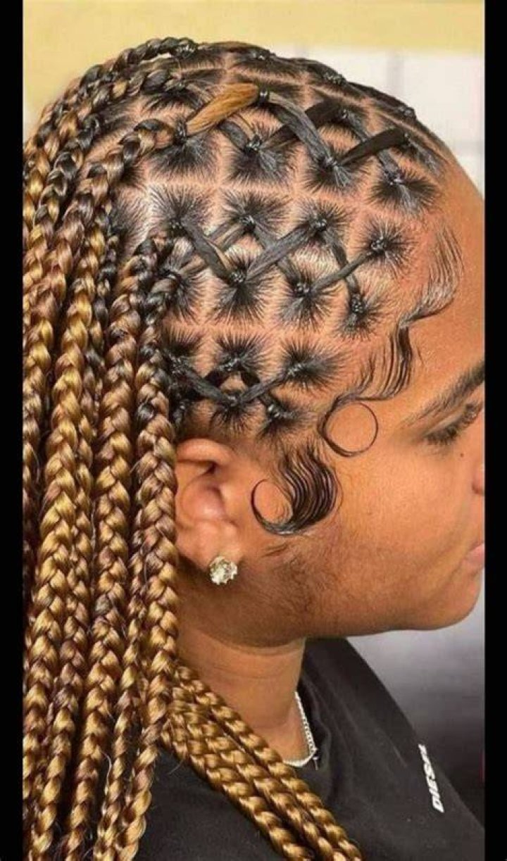 Criss-cross cornrows