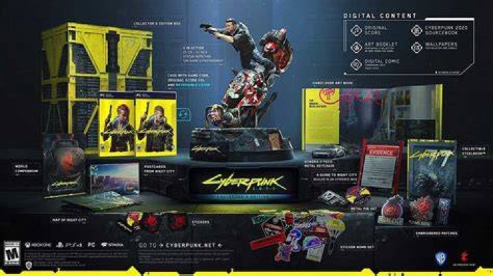 Cyberpunk 2077 Collector's Edition comes with a statue, art book, world compendium and more