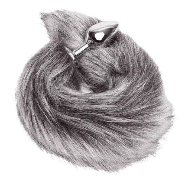 Deluxe Stainless Steel Faux Fox Tail Butt Plug