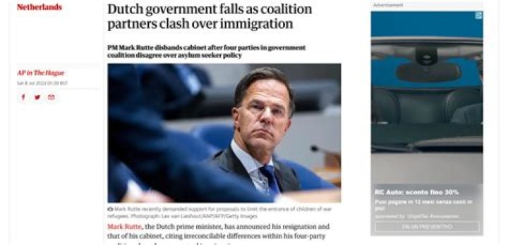 Dutch government collapses after immigration dispute