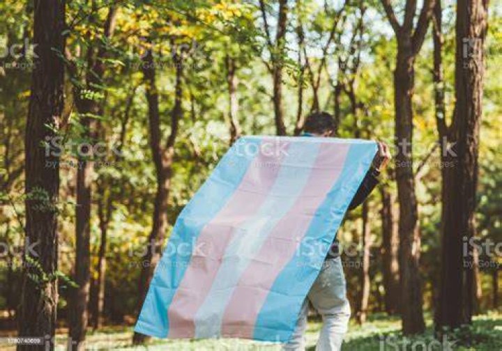 feeling proud with transgender flag