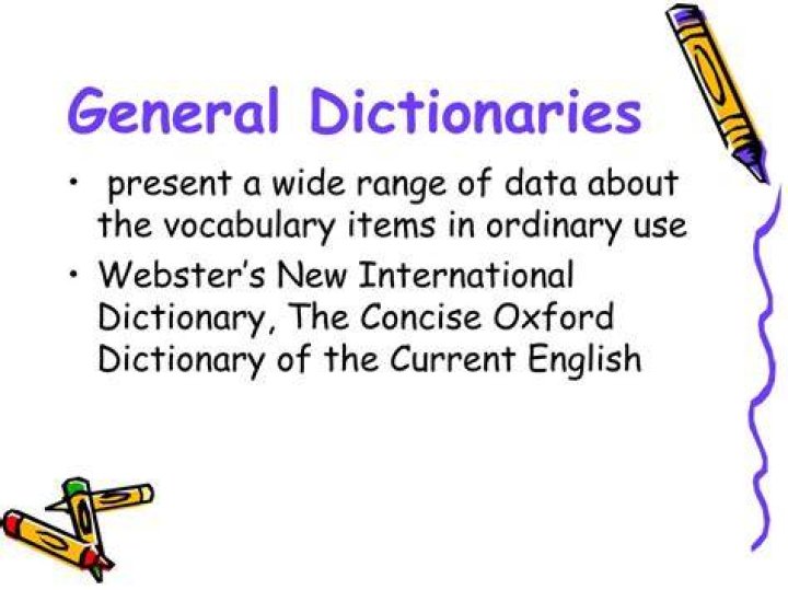 General dictionaries