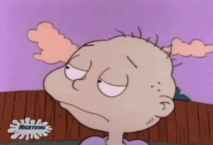 GIF of Tommy from Rugrats wearing sunglasses