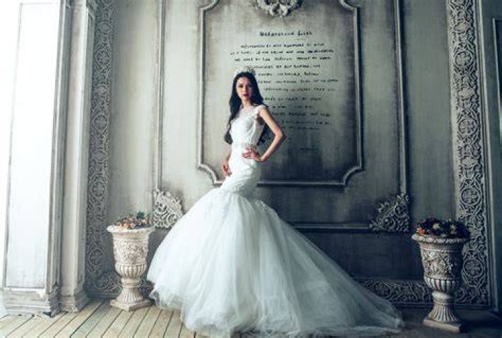 Gown, Photograph, Dress, Wedding dress, Bride, Bridal clothing, Veil, Bridal veil, Fashion, Bridal accessory, 
