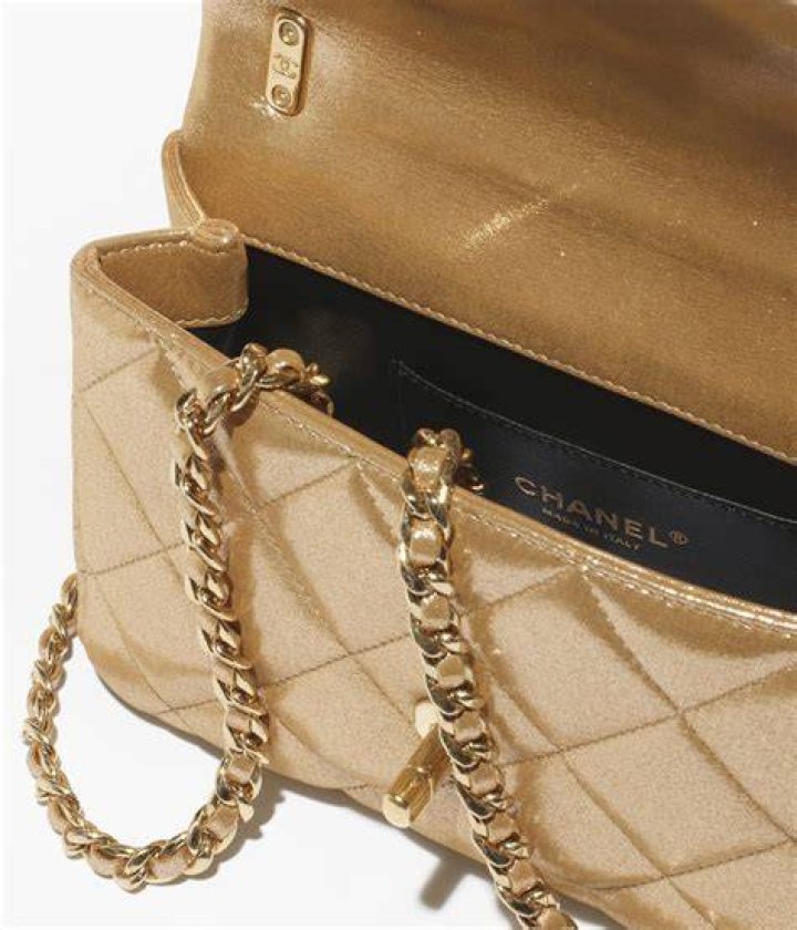 Grained Calfskin & Gold-Tone Metal