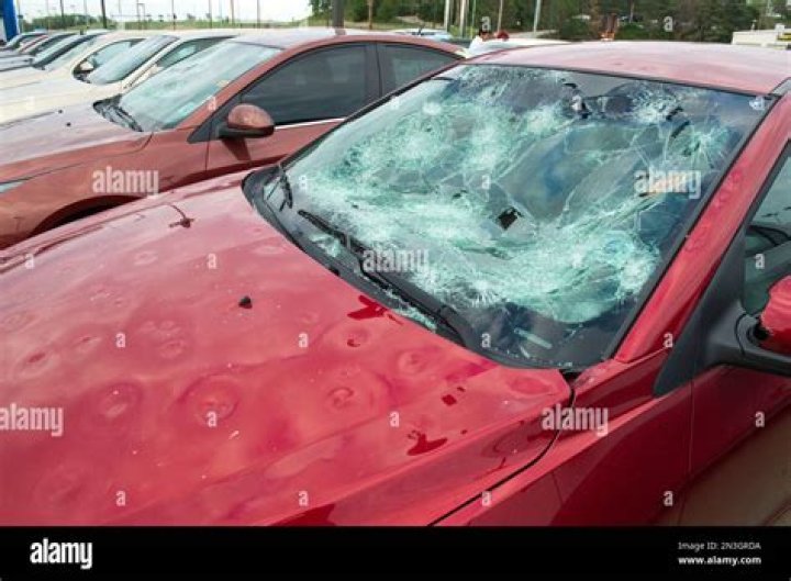 Hail Storm on Car