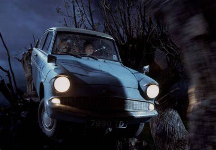 Harry Potter flying car GIF