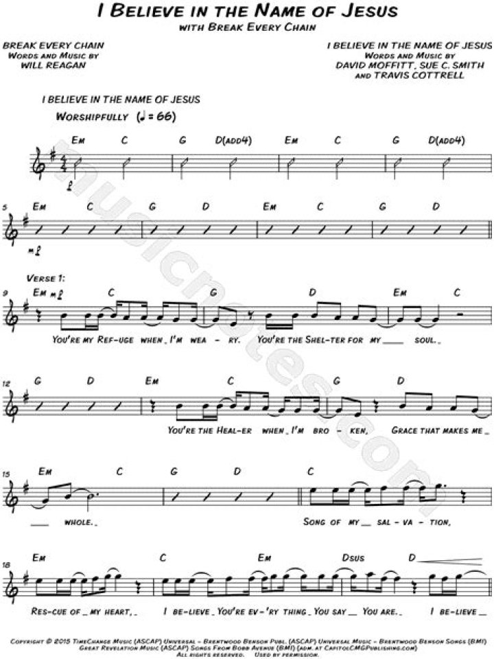 I Believe in the Name of Jesus / Break Every Chain by Travis Cottrell