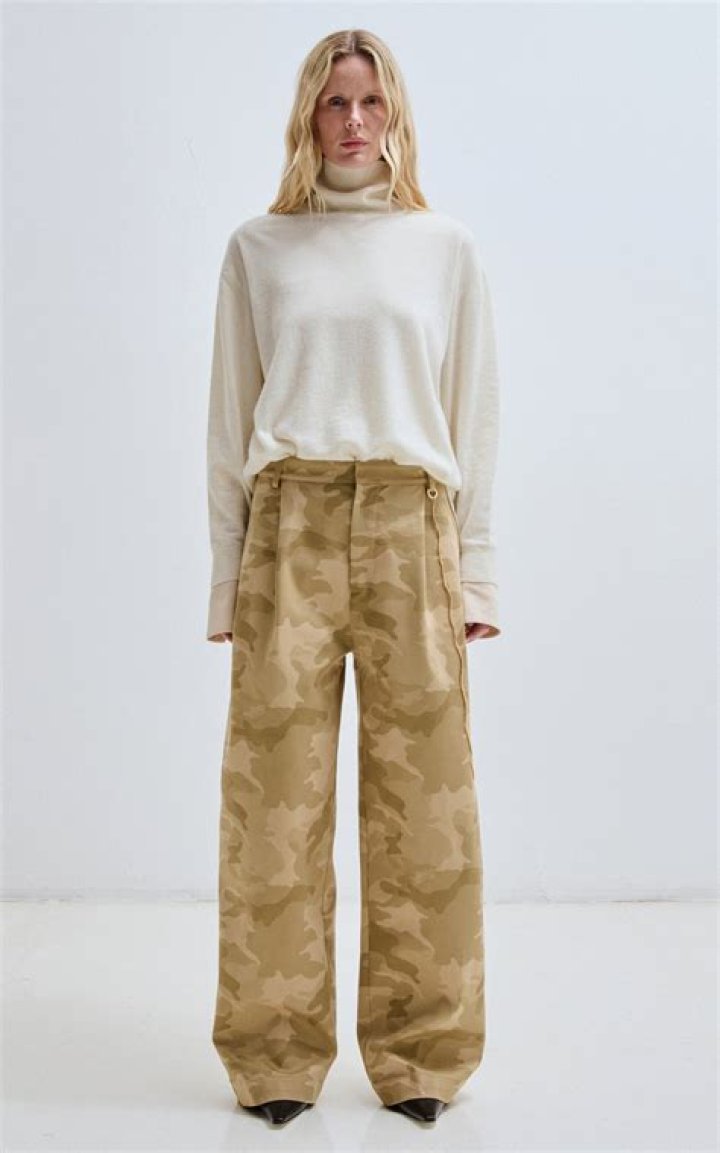 Jagger Wide-Leg Cotton-Blend Pants