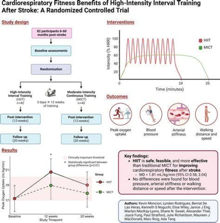 JAMA study finds that high-intensity interval training improves stroke patients’ mobility more than moderate aerobic exercise