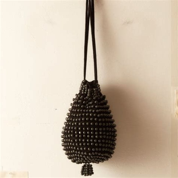 Large Beaded Crochet Bag