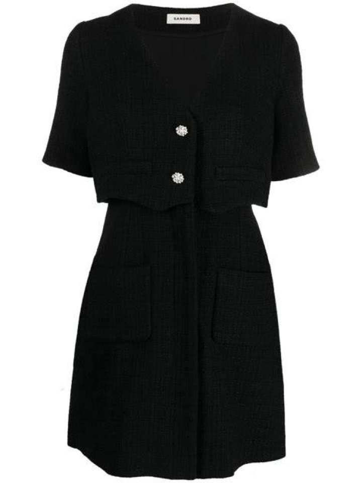 Layered Tweed Minidress