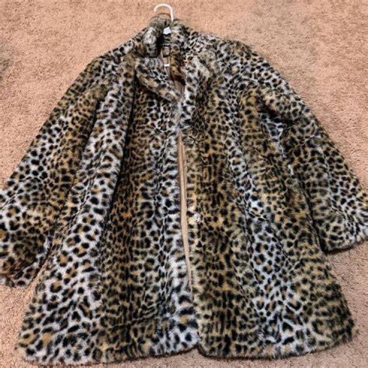 Leopard-Print Faux-Fur Coat