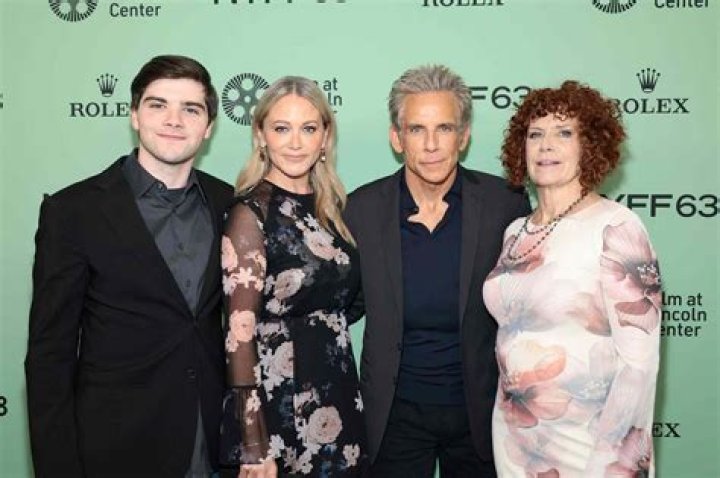 (L-R) Quinlin Stiller, Ben Stiller, Christine Taylor and Ella Stiller attend the Zoolander 2 World Premiere. Photo / Getty 