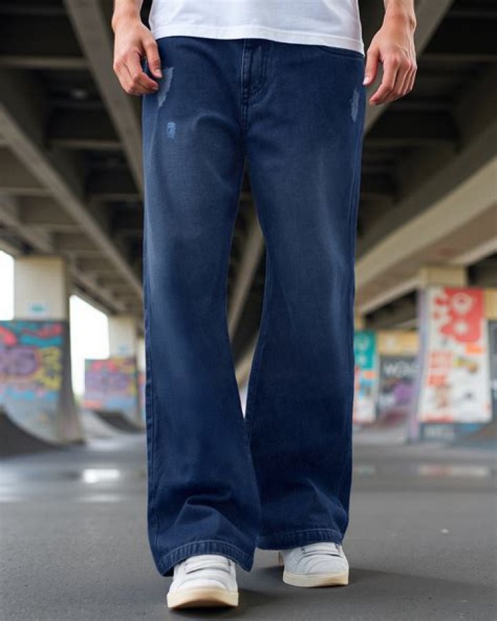 Mid Blue Super Baggy Fit Jeans
