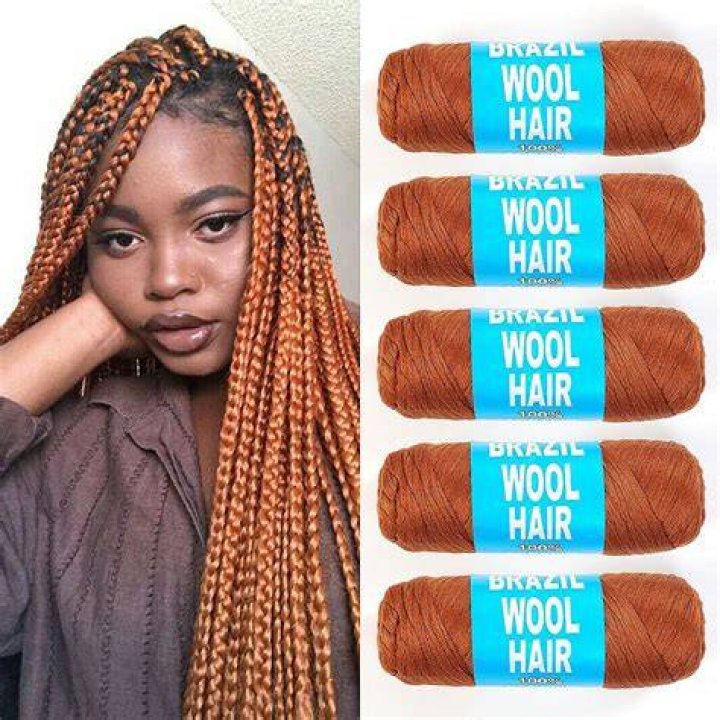 Multi-coloured Brazilian wool cornrows