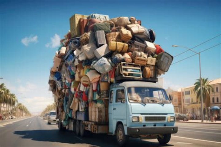 Overloaded truck Overloaded truck
