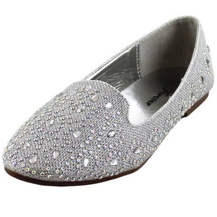 party flat shoes silver sparkly mary janes