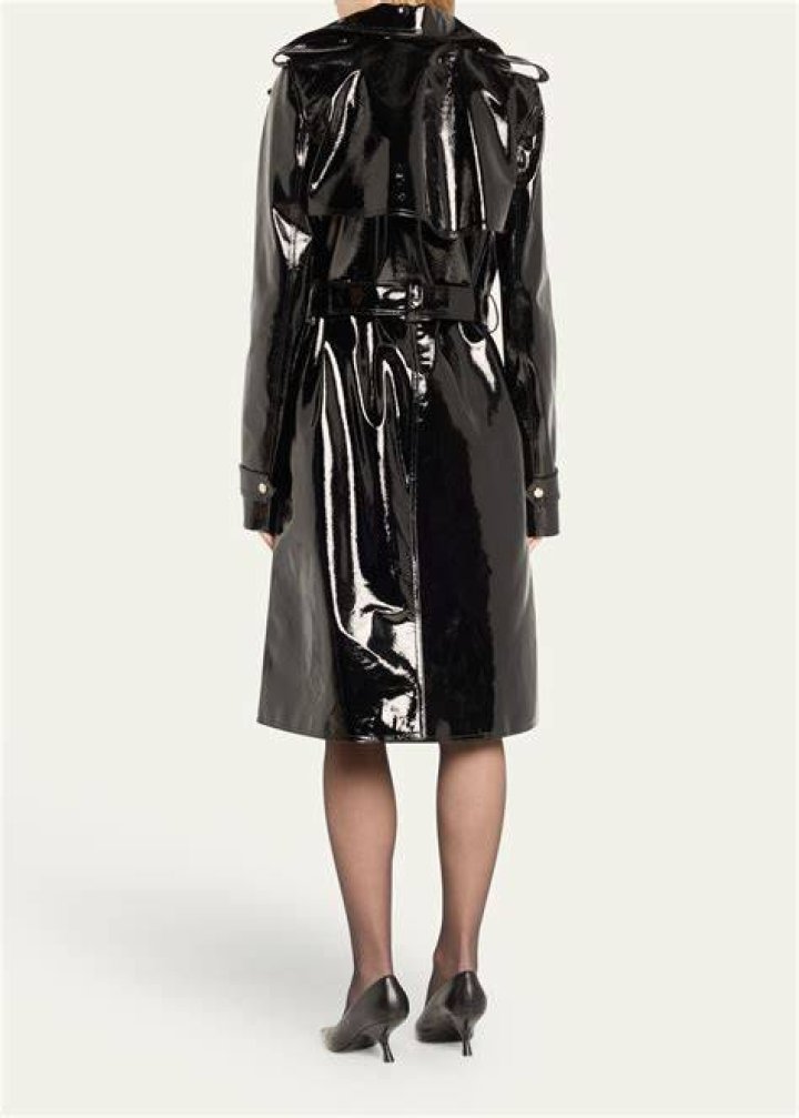 Patent trench coat
