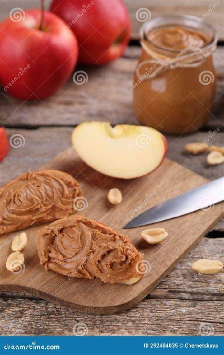 peanut butter on wooden table
