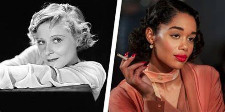 peg entwistle and laura harrier as camille washington as meg in netflix's hollywood