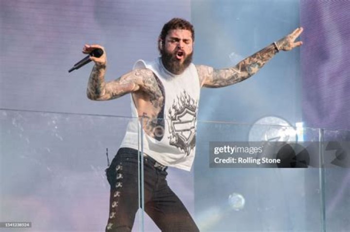 Post Malone performs in concert last month in Philadelphia. Photo / AP.