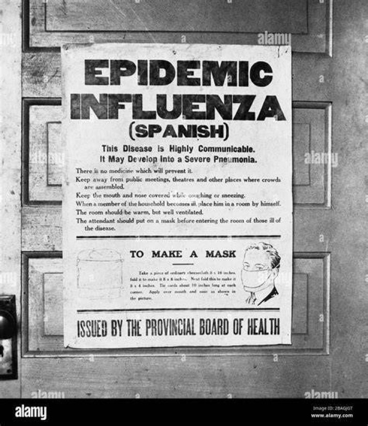 Poster Warning of Spanish Influenza