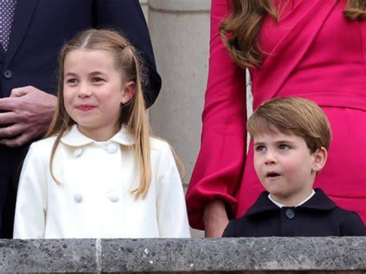 Princess Charlotte and Prince Louis at the coronation ceremony of King Charles III. Photo / AP
